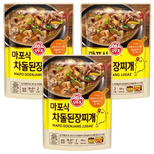 오뚜기 마포식 차돌된장찌개, 500g, 3개