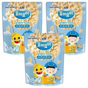 요미요미 유아용 미니팝 과자, 트리플치즈, 25g, 3개