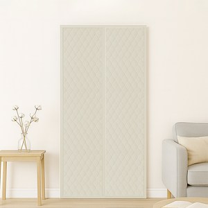 한일상사 자석양문형 방수코팅 방풍비닐 엠보싱 방한 방풍막 크림베이지