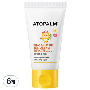 아토팜 징크 마일드 업 선크림 SPF50+ PA++++, 65g, 6개