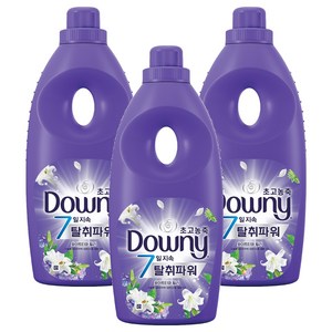 다우니 7일 지속 탈취파워 초고농축 섬유유연제 화이트티와 릴리 본품, 1L, 3개