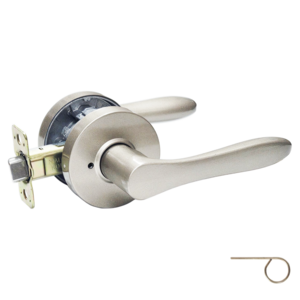 엠프라이스 방문손잡이 엘리트 그레이 버튼형 + 잠금 해제핀