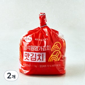 맑은물에 김석원 명가김치 맛김치, 1kg, 2개