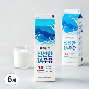 곰곰 신선한 1A 우유, 900ml, 6개
