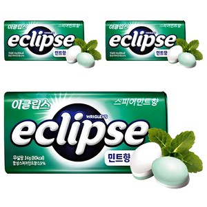 이클립스 캔디 스피어민트향, 34g, 3개