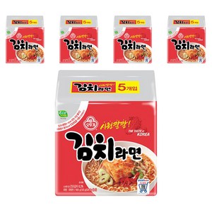 오뚜기 김치라면 120g, 25개, (5개입 X 5팩)
