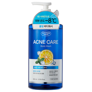 샤워메이트 프로즌 아크네 케어 바디워시 쿨민트 유자향, 800ml, 1개