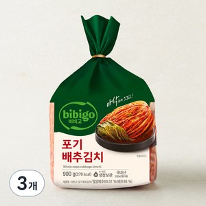 제일제당 비비고 포기배추김치, 900g, 3개