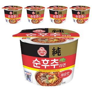 오뚜기 순후추 라면 매운맛 105g, 5개