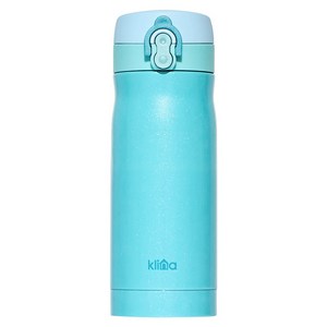 클리나 원터치 보온 보냉 텀블러, 블루, 350ml, 1개