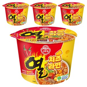 오뚜기 열치즈라면 용기 100g, 4개
