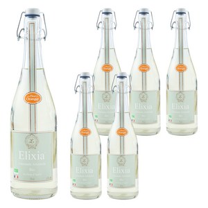 엘릭시아 유기농 레몬에이드 탄산음료 오렌지 블로섬, 750ml, 6개