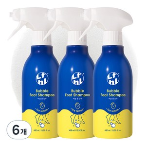 라이프홀릭 버블 풋 샴푸 아이스 레몬, 1개입, 6개, 400ml