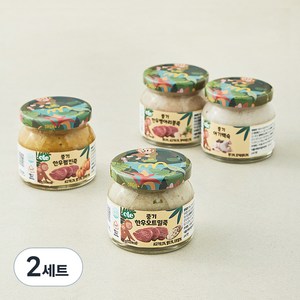 푸드케어 중기 7~8개월 클레 프로틴 이유식 한우오트밀죽 150g + 한우펌킨죽 150g + 한우병아리콩죽 150g + 아기백숙 150g 세트, 600g, 2세트