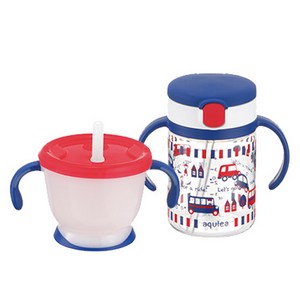 릿첼 AQ 첫걸음 머그 150ml + 빨대컵 200ml 세트, 네이비블루, 1세트