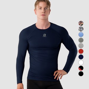 아르메데스 남성용 테크핏 긴팔 축구 야구 등산 라이딩 트래킹 베이스레이어 언더레이어 상의 AR-141