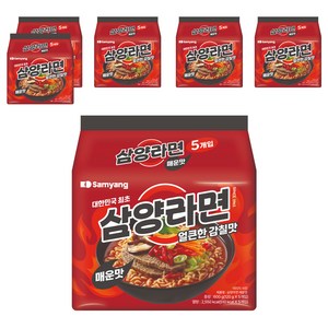 삼양라면 매운맛 120g, 30개, (5개입 X 6팩)