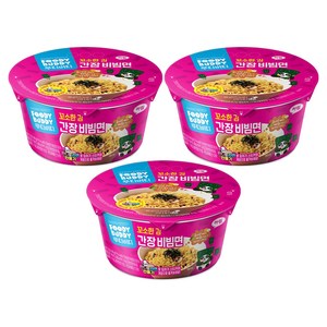푸디버디 간장비빔면 컵 86g, 3개