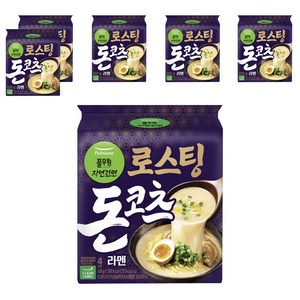 풀무원자연건면 로스팅 돈코츠 라멘 109.5g, 24개, (4개입 X 6팩)