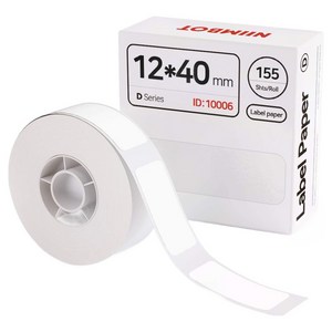님봇 프린터 D시리즈 H1S 공용 라벨지 화이트 12 x 40 mm, 155칸, 1개