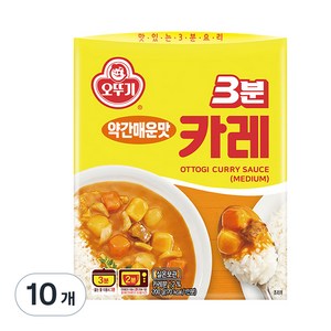 오뚜기 3분 카레 약간매운맛, 200g, 10개