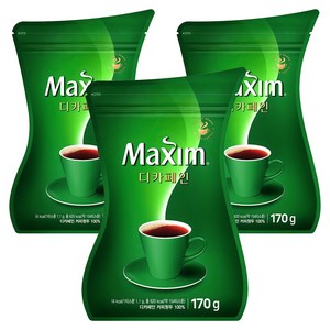 맥심 디카페인 커피 리필, 170g, 1개입, 3개
