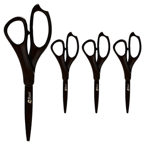 피스코리아 코팅 가위, 블랙, 4개