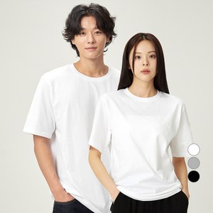 캐럿 남녀공용 24수 레이어드 반팔 티셔츠 1p