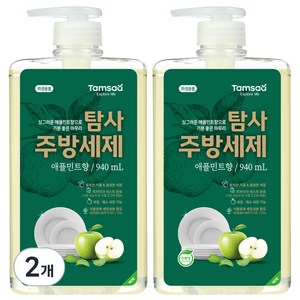 탐사 친환경 주방세제 애플민트향, 940ml, 2개