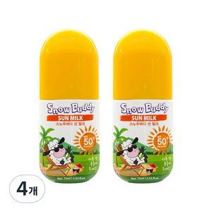 스노우버디 뿌리는 선밀크 SPF50+ PA++++, 50g, 4개