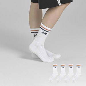 뉴발란스 투턴 라인 쿠션 장목 양말 4켤레