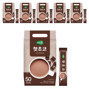자연생각 핫초코 스틱, 50개입, 18g, 6개