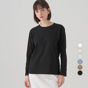 ELLE PARIS 여성 릴렉스핏 긴팔 티셔츠