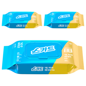 스카트 기름 찌든때 세정 탈취 티슈 30매