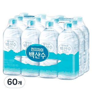 백산수 생수 무라벨, 1L, 60개