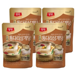 양반 수라 통다리 삼계탕, 460g, 4개