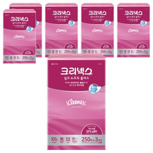 크리넥스 실크 소프트 플러스 미용티슈 2겹, 250매, 18개