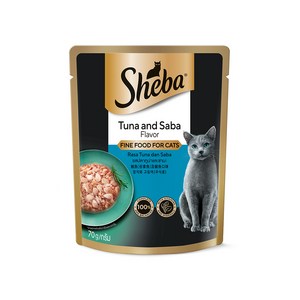 쉬바 1세이상 고양이 주식파우치, 참치+고등어, 70g, 24개