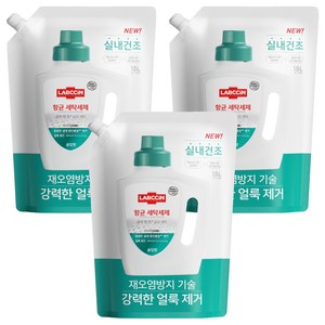랩신 항균 솔잎향 세탁세제 리필, 1.5L, 3개
