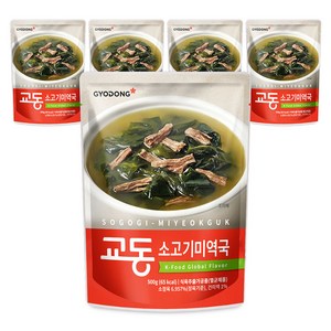 교동식품 소고기 미역국, 500g, 5개