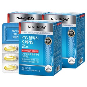뉴트리디데이 rTG 알티지 오메가3 골드, 30정, 3개