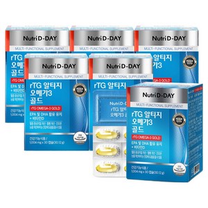 뉴트리디데이 rTG 알티지 오메가3 골드, 30정, 6개