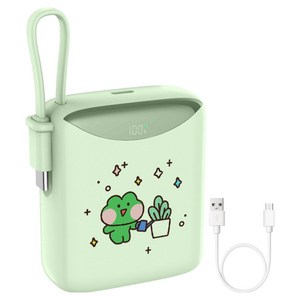 보바 라인프렌즈 22.5W 고속충전 일체형 휴대용 미니 보조배터리 10000mAh C타입