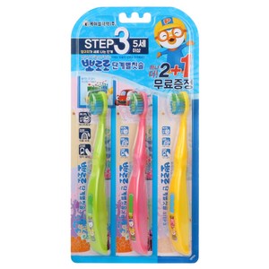뽀로로 3단계 유아칫솔, 랜덤발송, 3개입, 1개