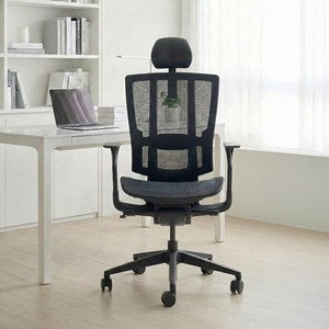 듀오백 브라보 BR-200MF 사무용 컴퓨터 의자, 블랙, 695 x 565 x 1120~1210 mm