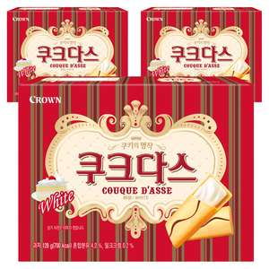 쿠크다스 화이트, 128g, 3개