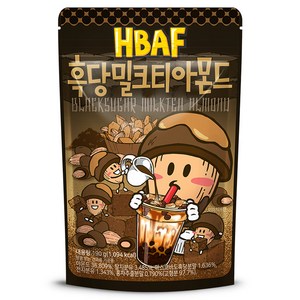 바프 흑당밀크티 아몬드, 190g, 1개