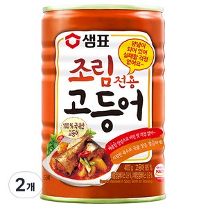 샘표 조림전용 고등어 통조림, 400g, 2개