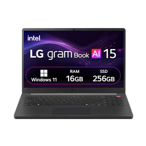 LG전자 그램 AI 15 타이탄 블랙, 코어Ultra5, 256GB, 16GB, WIN11 Home, 2026.01