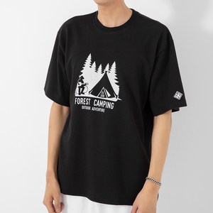 시티파이 특양면 오버사이즈 캠핑 그래픽 반팔 티셔츠